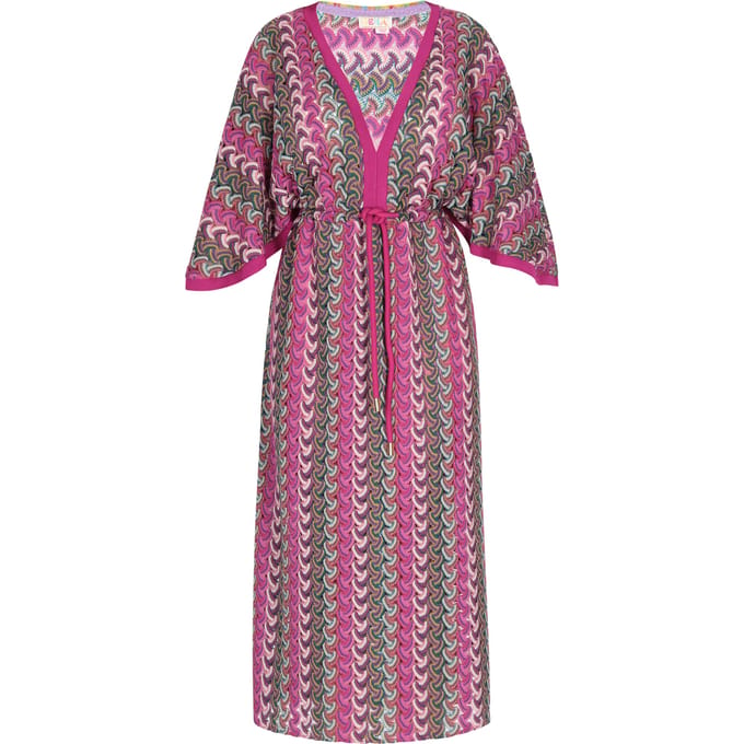 IZIA Jurk Dames Roze Veelkleurig