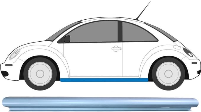 Reparatie dorpel voor Volkswagen New Beetle 1998-2005 / Links