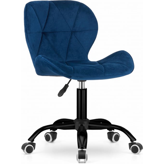 Noto Fluwelen Draaistoel - Marineblauw