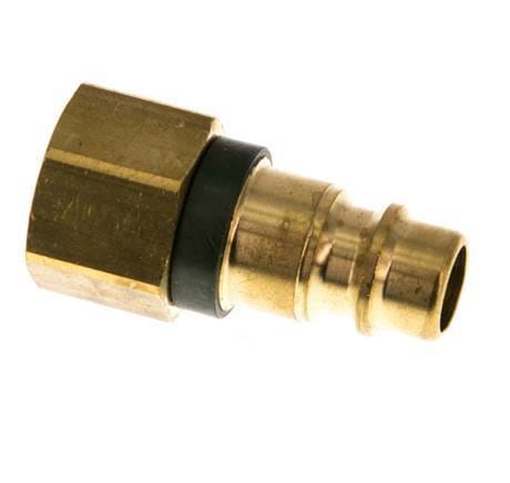 Messing DN 7.2 (Euro) Groen-Coded Luchtkoppeling Insteeknippel G 1/4 inch Binnendraad - CLP7-F-B-GRE-P-CD-014
