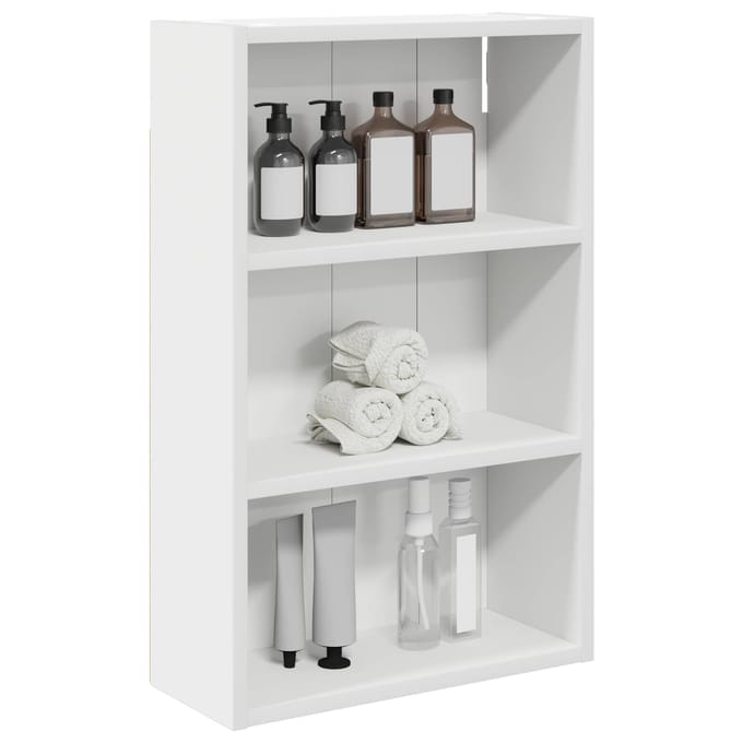 vidaXL - Badkamer - wandkast - Wit - 40 - x - 16 - x - 62,5 - cm - Geconstrueerd - hout