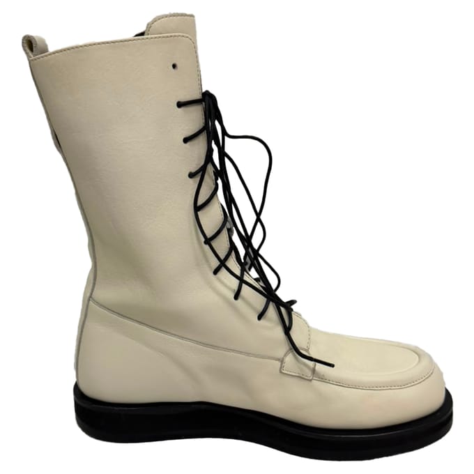 The Row Patty Veterschoenen in Wit Leer