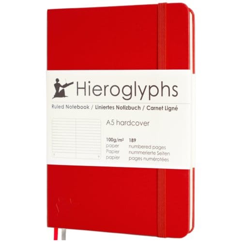 Hieroglyphs Notitieboek - A5 Gelinieerd - Vermiljoen