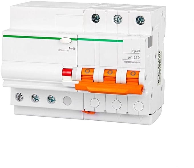 Aardlekschakelaar - Stroomonderbreker - Beveiliging Installatie - Type C 30mA - 3P - Grijs