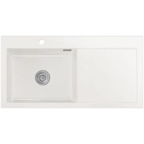 Systemceram Keradomo Mera 100 SL built-in sink left with manual override, incl. tap hole 506501-12