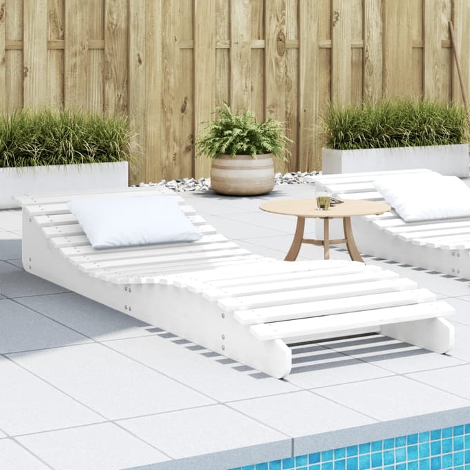 vidaXL - Ligbed - 205x70x31,5 - cm - massief - grenenhout - wit