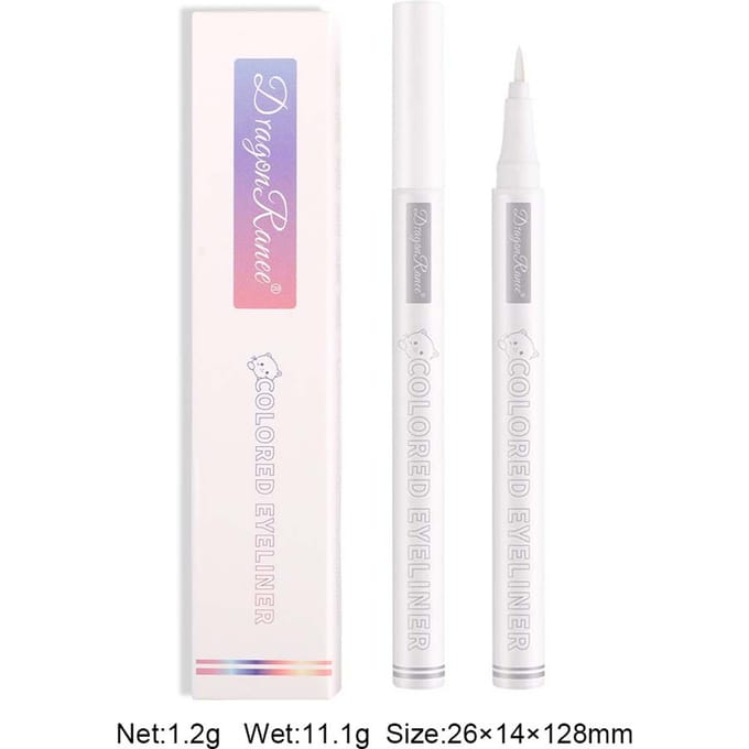 Witte Waterdichte Vloeibare Eyeliner Pen Langhoudende Eyeliner Pen Oogmake-up Cosmetica wit