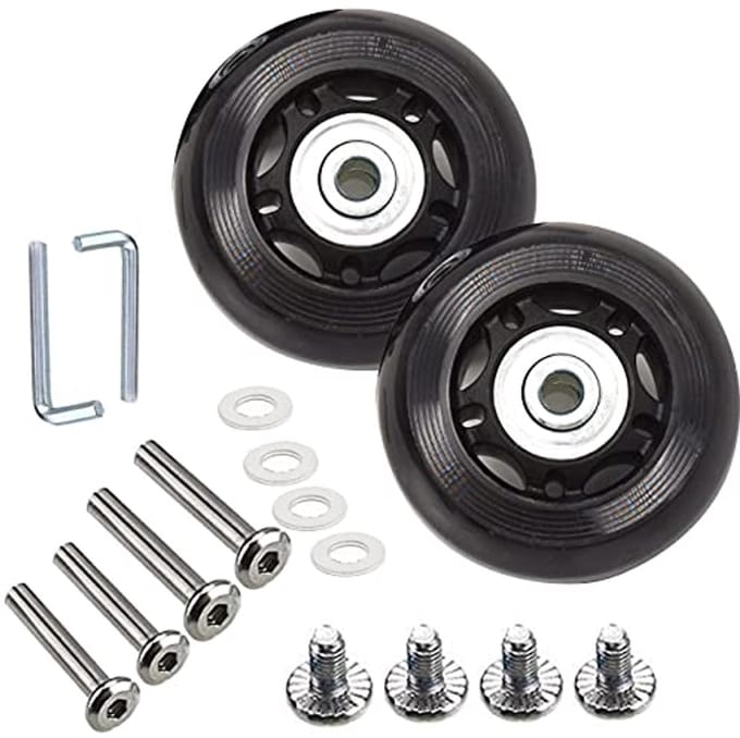 Universele reservewielen voor koffer - 70 mm, 24 mm - Set van 2