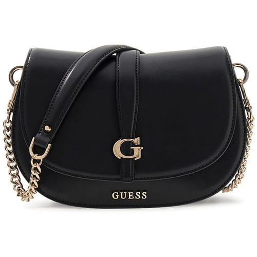 GUESS schoudertas Carrie Flap Shoulder Bag Black zwart
