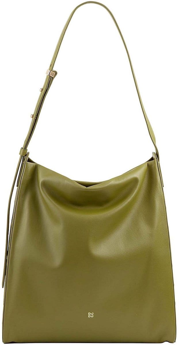 DuDu Up Schoudertas Leder 32 cm - Dames - olive green