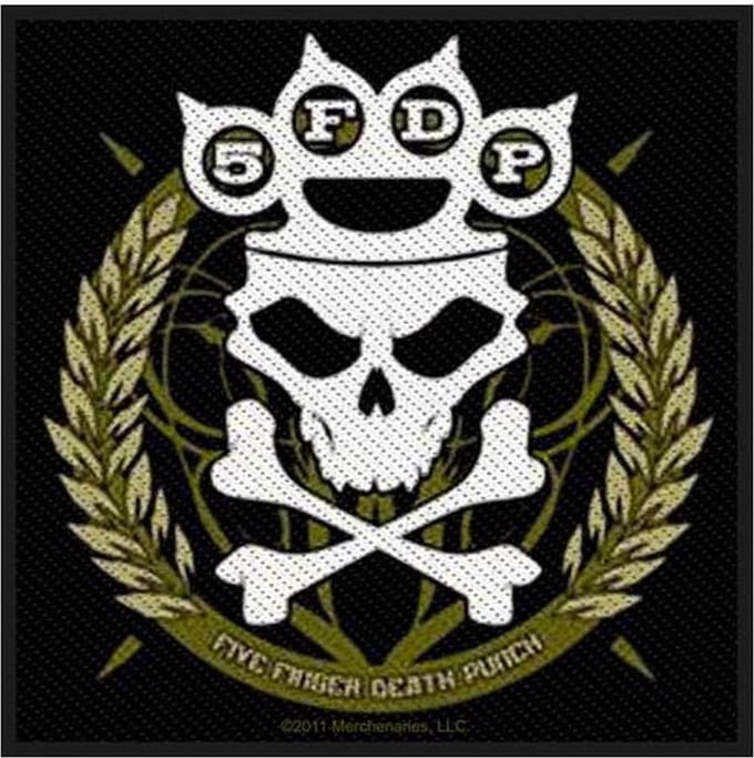 Five Finger Death Punch - Knuckles Crown Patch - Zwart