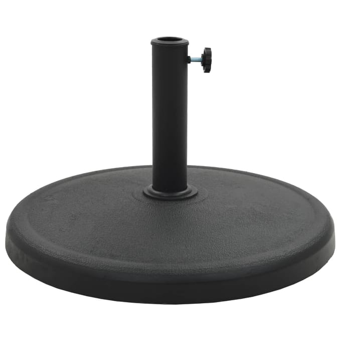 vidaXL - Parasolvoet - rond - 19 - kg - polyresin - zwart