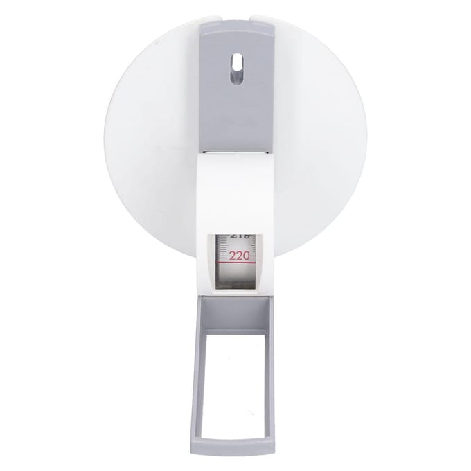 Toise murale de 2,2 mètres, règle de croissance avec plaque murale, ruban à mesurer compact en ABS white