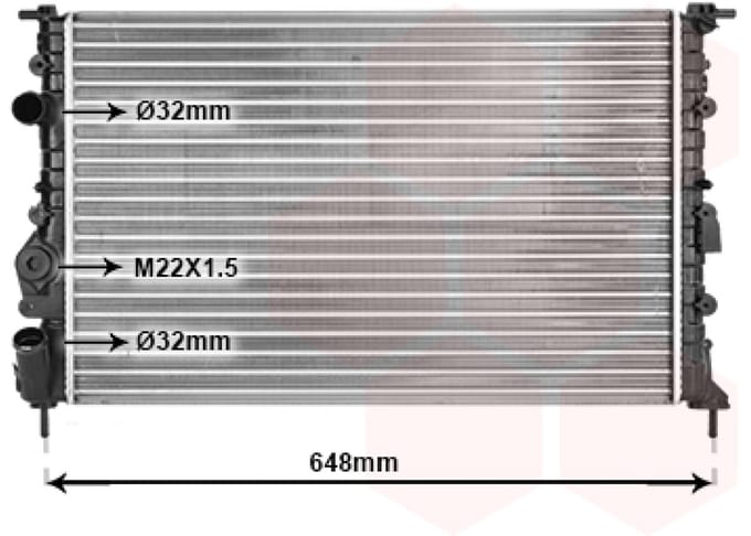 Van Wezel - RADIATOR VOOR RENAULT MEGANE 1995-1999 7700838135