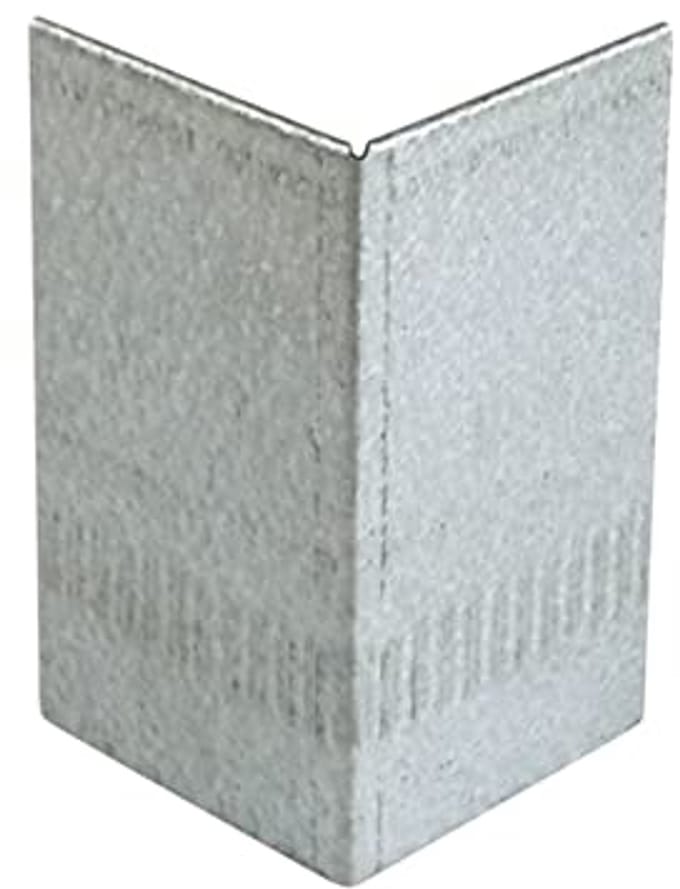 Externe hoekconnector voor gazonrand en bloembedrand - Hoogte 15 cm - Aluminium-zink