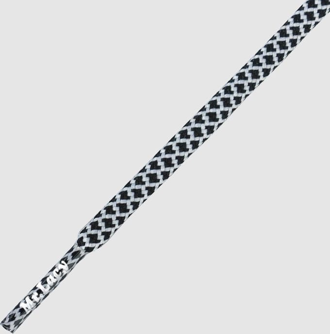 Mr. Lacy - Schoenveters - Ropies rond - zwart/wit - veterlengte 130 cm
