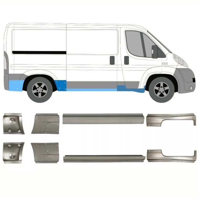 Reparatie dorpel voor Citroen Jumper 2006-2025 / Links + Rechts / Set