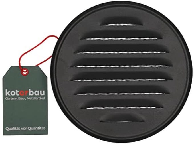 Rond ventilatierooster met flens - Ø 125 mm - wit