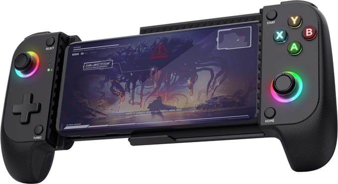 Trust GXT 735 Mylox - Mobiele Gaming Controller - Draadloos Bluetooth - Voor iPhone en Android - RGB Verlichting - Zwart