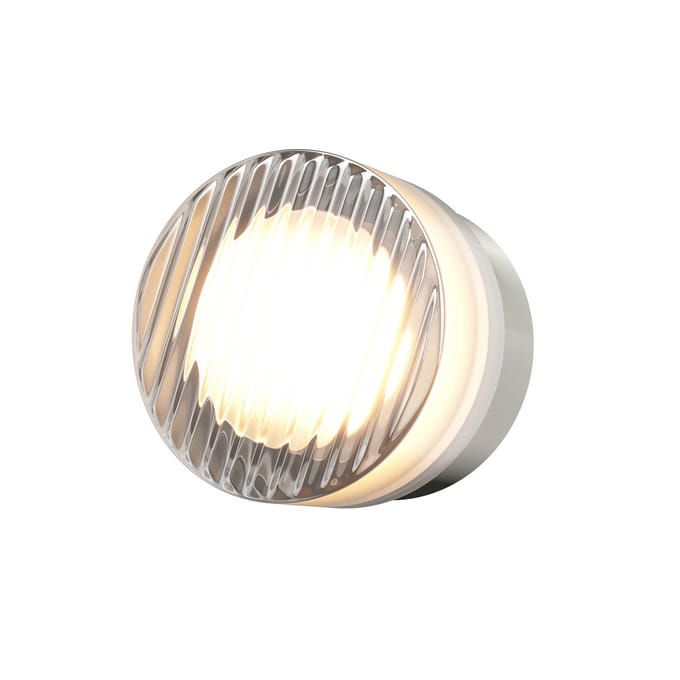 Maytoni OLO LED wandlamp, platina/helder gestructureerd, Ø 13 cm, CCT