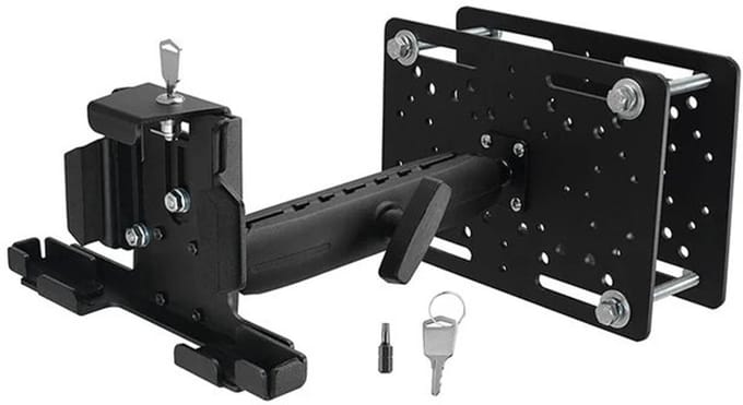 Metalen heftruckkooi/overhead tablethouder universeel met slot