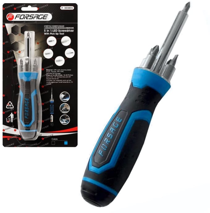 Forsage - Schroevendraaier - 5 in 1 - LED Verlichting - Magnetisch