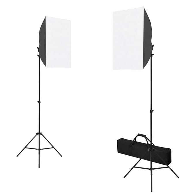 vidaXL - Fotostudioset - met - softboxlampen - en - reflector