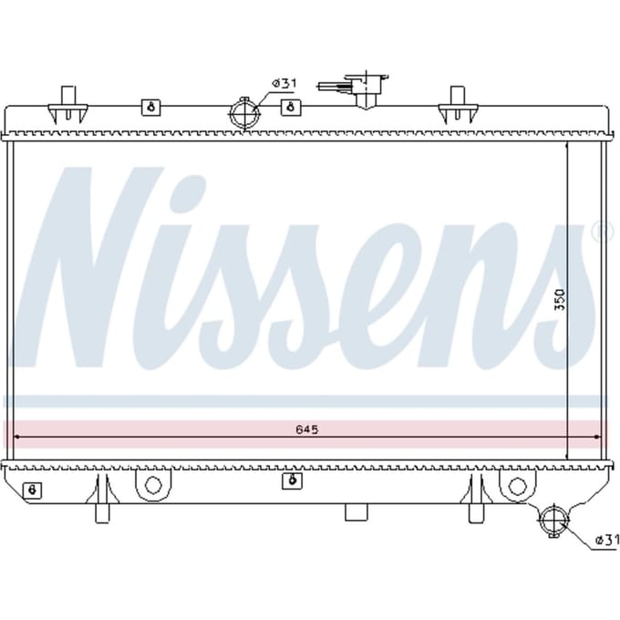 Radiator, motorkoeling NISSENS 66665