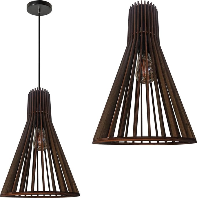 Toolight App1350-Cp Hanglamp Zwart 45X25X45Cm