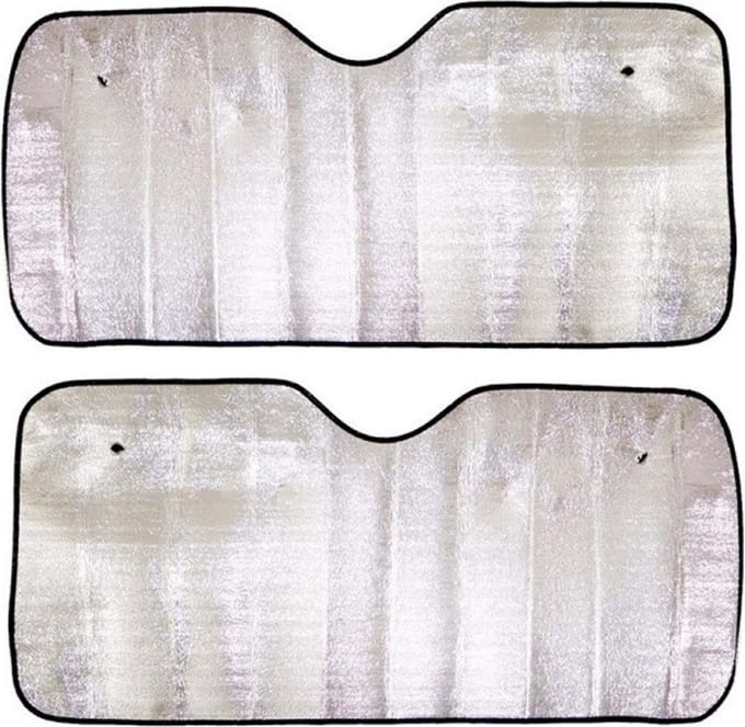 Concorde Auto zonnescherm - 2x - aluminium - L60 x B130 cm