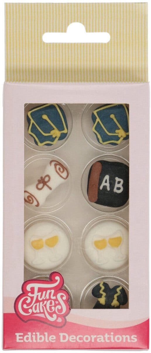 FunCakes Suikerdecoraties - Graduation - Set/8 - Eetbare Taartdecoratie