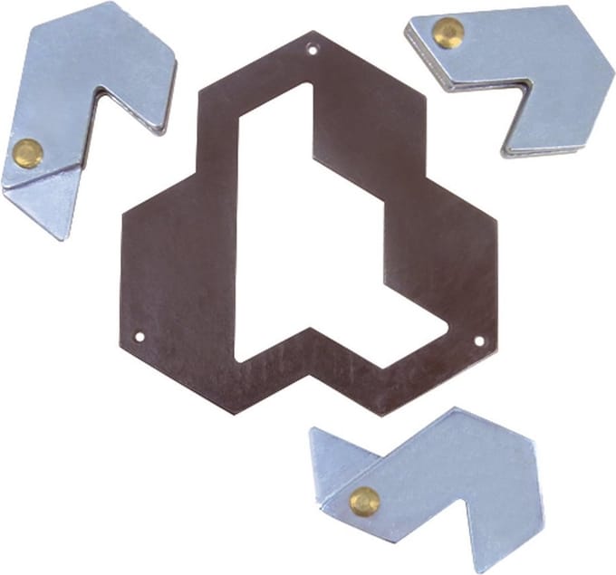 IQ-puzzel - Hexagon - Metaal - Niveau 4