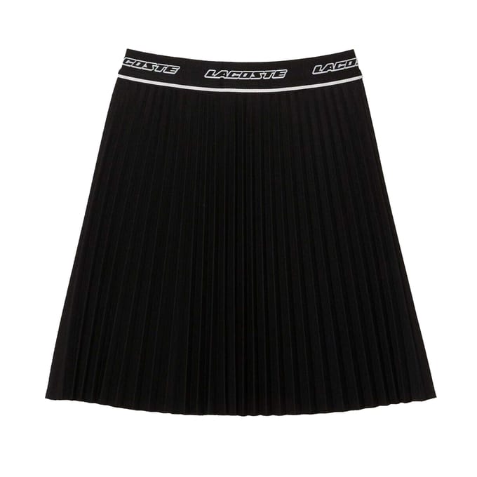 Lacoste Dames/Dames Geplooide Elastische Taille Rok (Zwart)