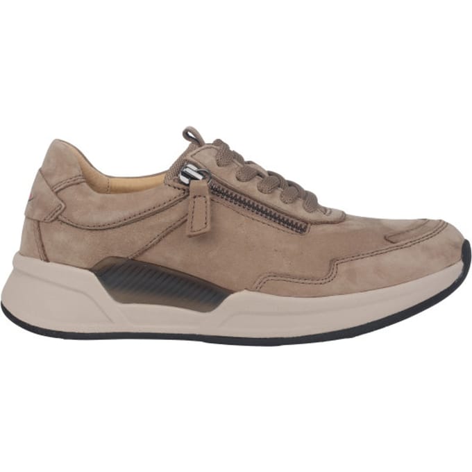 Gabor rollingsoft sensitive 76.958.40 - dames rollende wandelsneaker - Beige - maat 42 (EU) 8 (UK)
