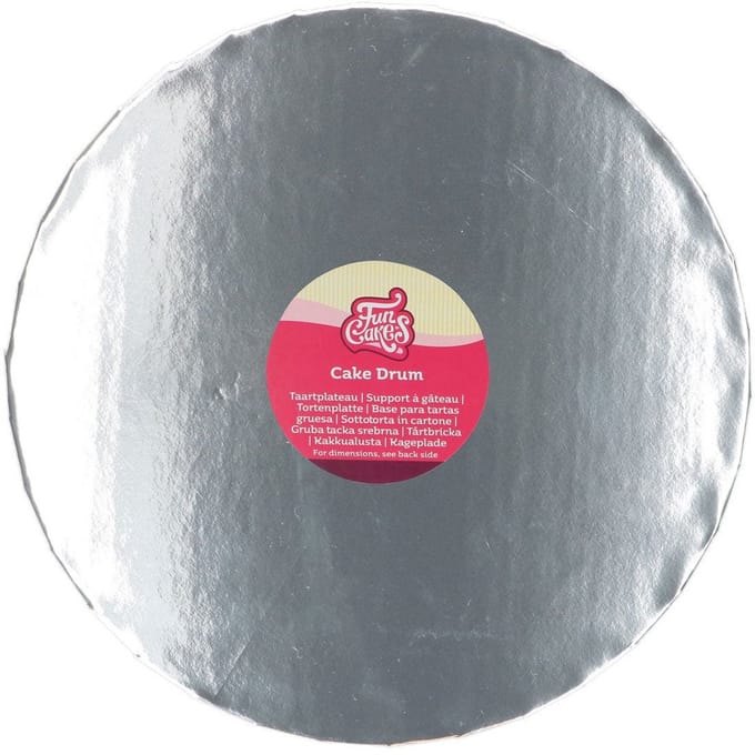 FunCakes Cake Drum Rond Zilver Ø25cm 20mm