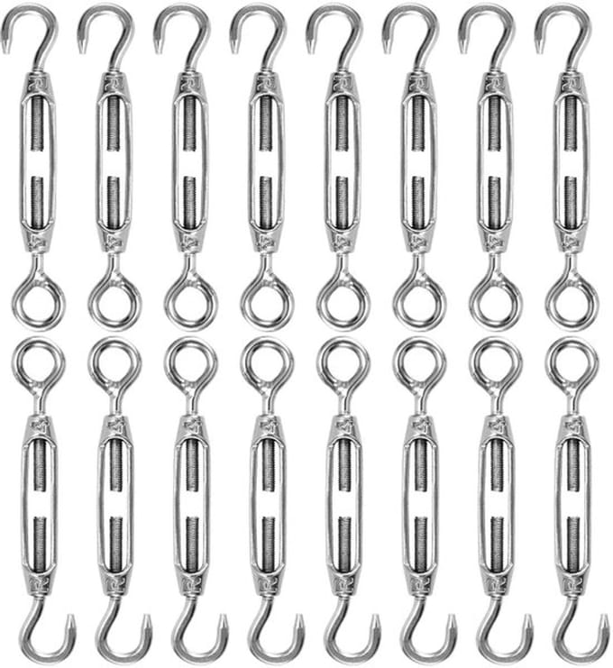 Allecto - M4 Spansloten - Draadspanners - 16 Stuks - Zilver