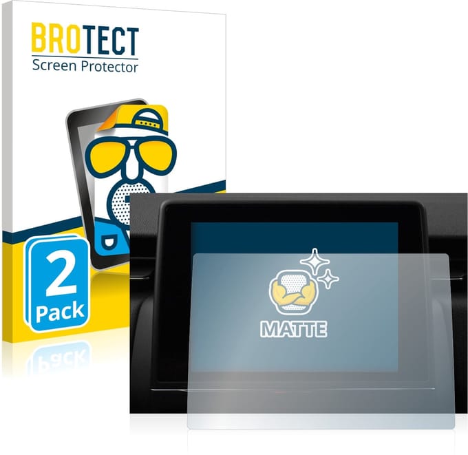 BROTECT - Screenprotector voor Renault Captur Easy Link 7" - Folie Beschermfolie matte 2 Stuks