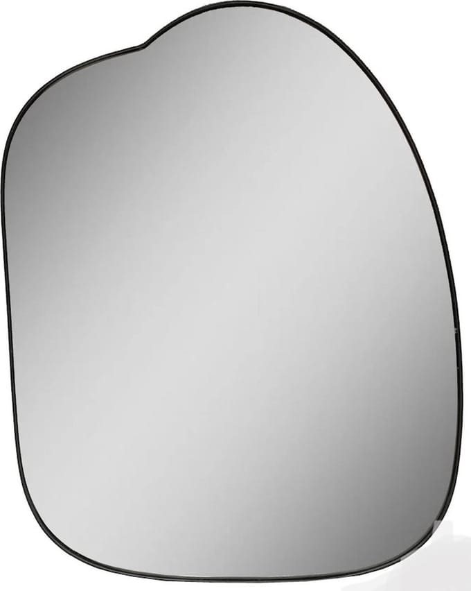 VTW Asymmetrische Spiegel Lins | Zwart | L55 x B3 x H70 cm