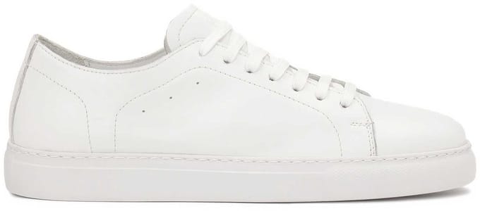 Lace-up white men's sneakers