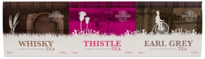 Thee 3 soorten SCOTTISH FLAVOURED - Theezakjes - Edinburgh tea and coffee