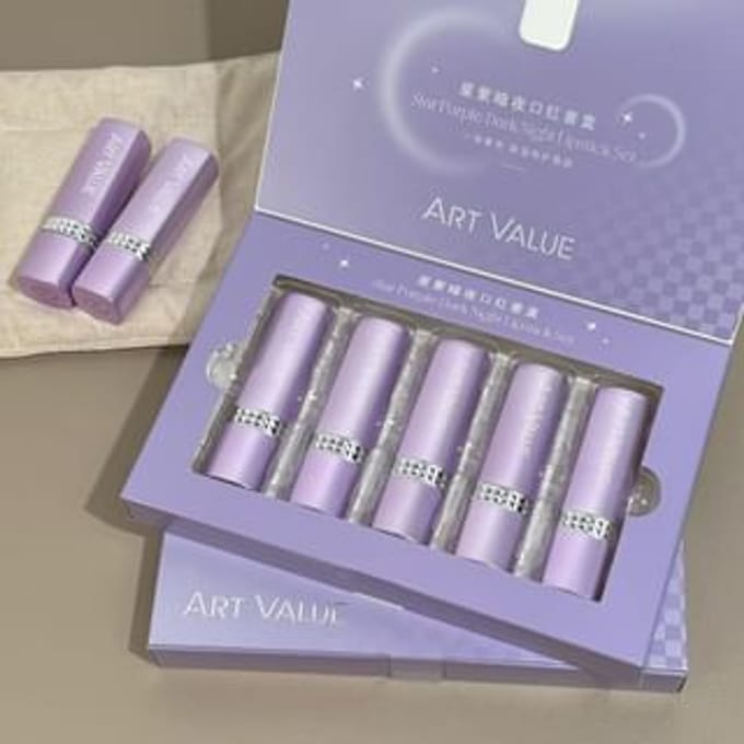 Art Value - Star Purple Dark Night Lipstick Set Lipstick Set - 1pc (3.8g x 5)