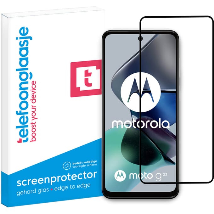Motorola Moto G23 screenprotector gehard glas Edge to Edge