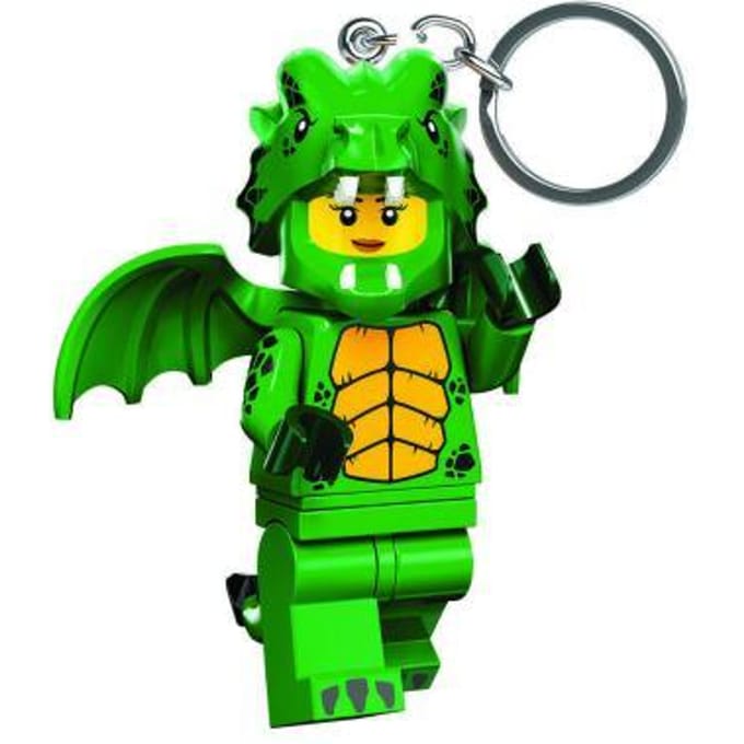 Euromic LEGO® Minifigure LED 4006036-KE224H Lichtgroen Drakenmeisje Sleutelhanger