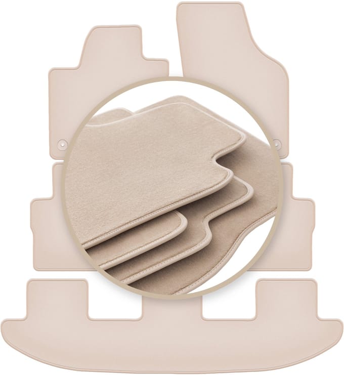 PREMIUM beige vloermatten voor: Seat Alhambra II minivan 2010-