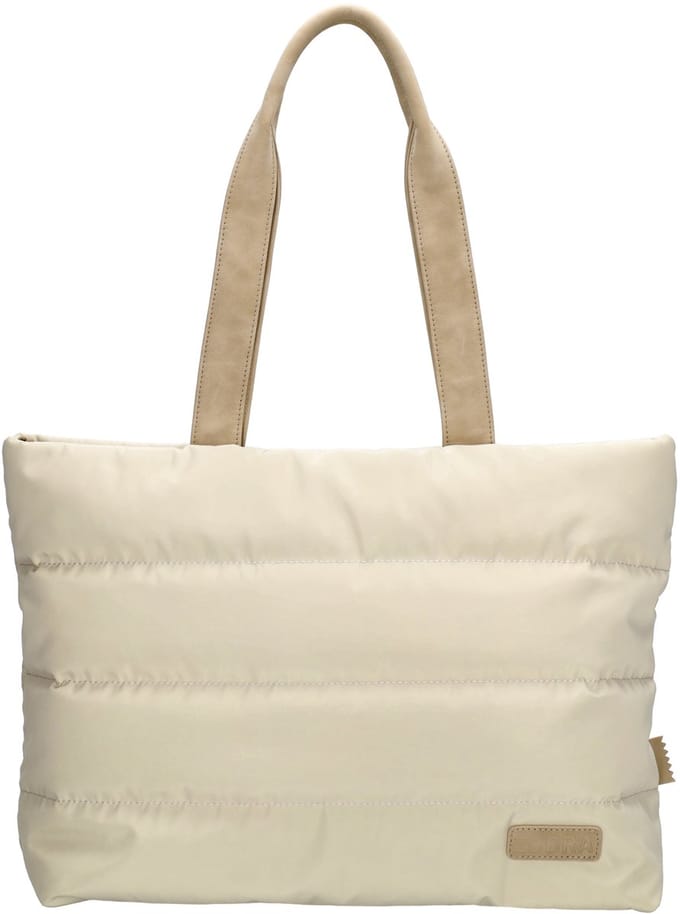 Zebra Trends Elske Shopper - 15,6" Laptoptas - Crossbody Schoudertas - Soft Puffer Tas - Crème