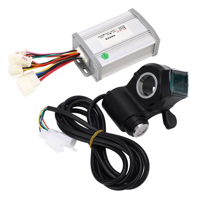 Fiets Motor Controller Kit 36V 800W Gashendel Display Gevoelige Bediening Borstelmotor Controller met black