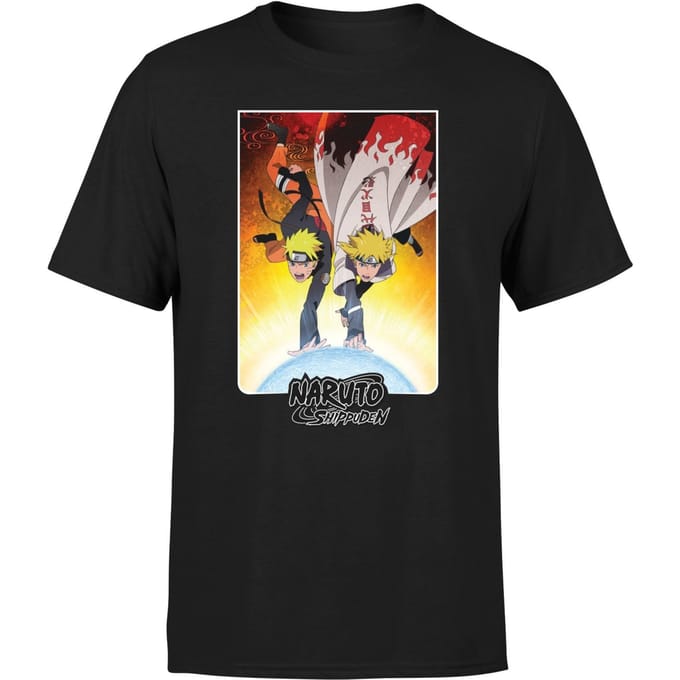 Naruto Fight Unisex T-Shirt - Black - L