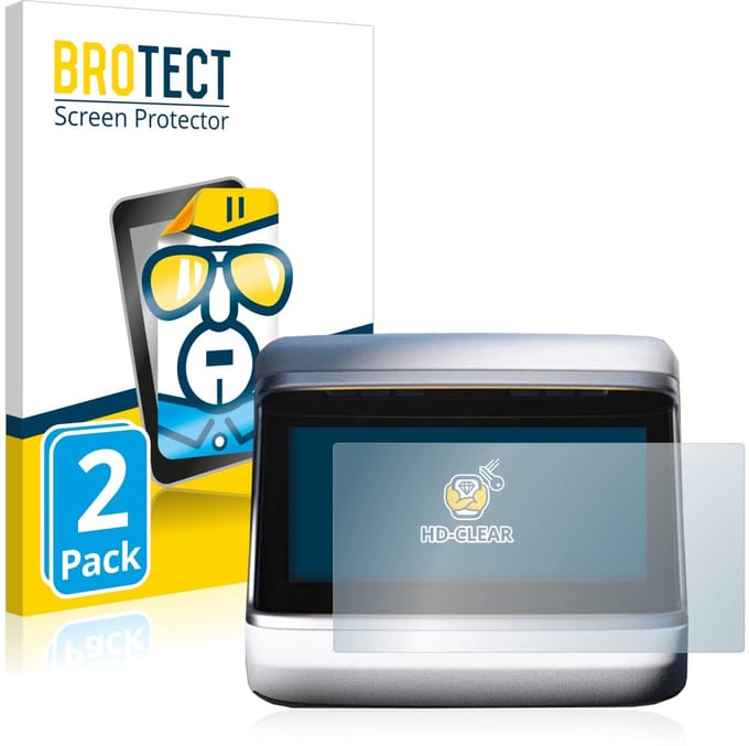 BROTECT - Screenprotector voor Tesla Model S Plaid 2023 (Achterdisplay) - Folie Beschermfolie transparant 2 Stuks