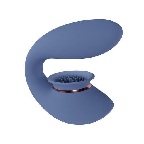 Twitch 3 - Rechargeable Vibrator and Suction - Blue/Grey