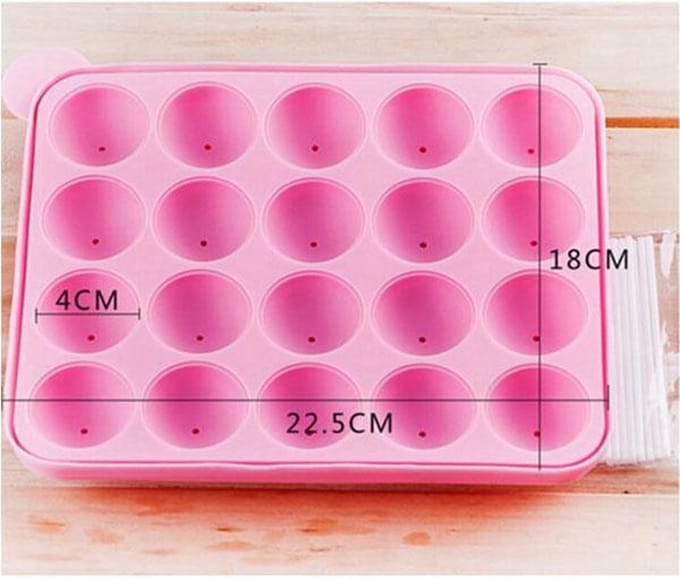 Cakepop - Bakvorm - Siliconen - 20 Cake Pops - Roze - van Heble®